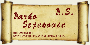 Marko Stjepović vizit kartica